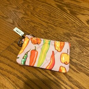 NWT Vera Bradley Zip ID Case with Keyring in Ultralight